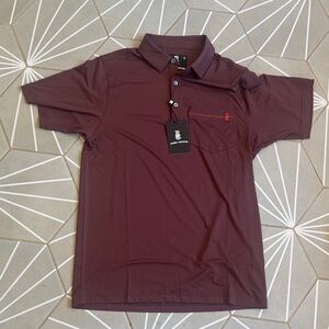Raised by Coyotes  Maroon Short-Sleeve Polo NWT SZ SMALL